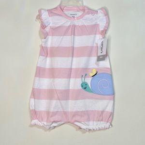 Carter’s Baby Girl Romper 6 Months New With Tag
